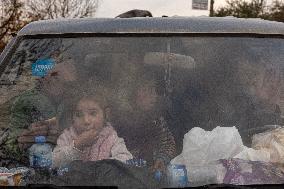 Syrian Kurds Flee From North Of Aleppo To Afrin - Syria