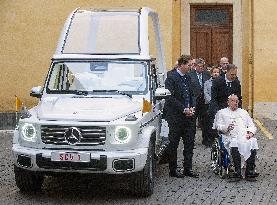 Pope Francis Presents the New Electric Popemobile - Vatican