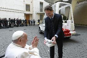 Pope Francis Presents the New Electric Popemobile - Vatican