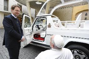 Pope Francis Presents the New Electric Popemobile - Vatican