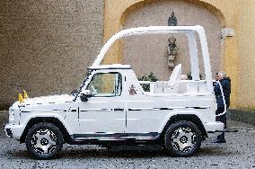 Pope Francis Presents the New Electric Popemobile - Vatican