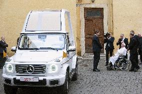 Pope Francis Presents the New Electric Popemobile - Vatican