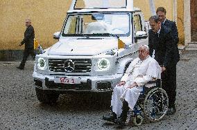 Pope Francis Presents the New Electric Popemobile - Vatican