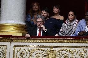 Jean-Luc Melenchon during session of no-confidence votes at the National Assembly - Paris