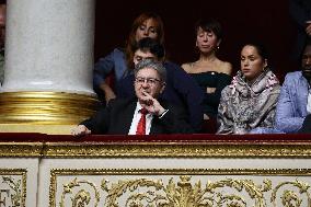 Jean-Luc Melenchon during session of no-confidence votes at the National Assembly - Paris