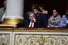 Jean-Luc Melenchon during session of no-confidence votes at the National Assembly - Paris