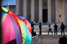 Protests as Supreme Court hears case on transgender care for children under 18