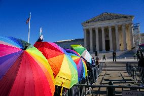 Protests At The Supreme Court As A Case Is Argued Over Gender-affirming Care For Minors.