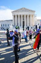 Protests At The Supreme Court As A Case Is Argued Over Gender-affirming Care For Minors.