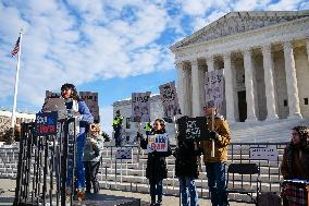 Protests At The Supreme Court As A Case Is Argued Over Gender-affirming Care For Minors.