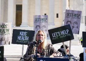 Protests At The Supreme Court As A Case Is Argued Over Gender-affirming Care For Minors.