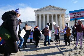 Protests At The Supreme Court As A Case Is Argued Over Gender-affirming Care For Minors.