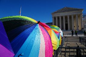 Protests At The Supreme Court As A Case Is Argued Over Gender-affirming Care For Minors.