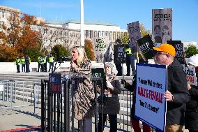 Protests At The Supreme Court As A Case Is Argued Over Gender-affirming Care For Minors.