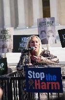 Protests At The Supreme Court As A Case Is Argued Over Gender-affirming Care For Minors.