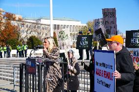 Protests At The Supreme Court As A Case Is Argued Over Gender-affirming Care For Minors.