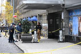 NYPD Crime Scene Investigates CEO Of United Healthcare Brian Thompson Shot And Killed In Midtown Manhattan New York City