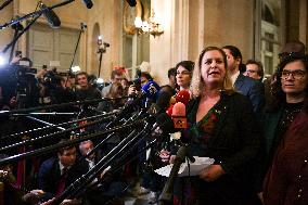 Presser after the motions of censure at the National Assembly in Paris FA