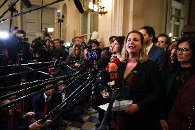 Presser after the motions of censure at the National Assembly in Paris FA