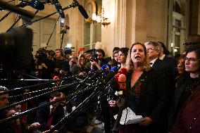 Presser after the motions of censure at the National Assembly in Paris FA