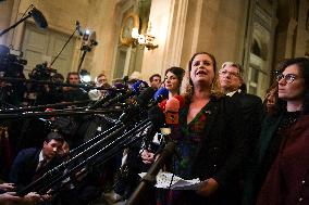 Presser after the motions of censure at the National Assembly in Paris FA