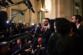 Presser after the motions of censure at the National Assembly in Paris FA