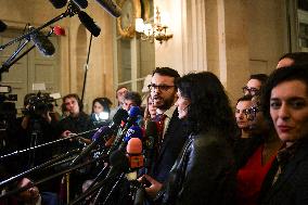 Presser after the motions of censure at the National Assembly in Paris FA