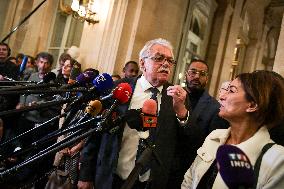 Presser after the motions of censure at the National Assembly in Paris FA