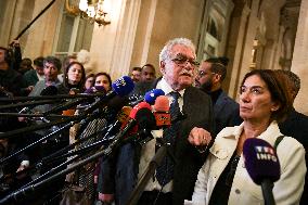 Presser after the motions of censure at the National Assembly in Paris FA