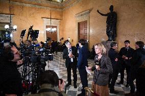 Presser after the motions of censure at the National Assembly in Paris FA