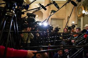 Presser after the motions of censure at the National Assembly in Paris FA