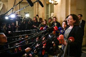 Presser after the motions of censure at the National Assembly in Paris FA