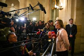 Presser after the motions of censure at the National Assembly in Paris FA