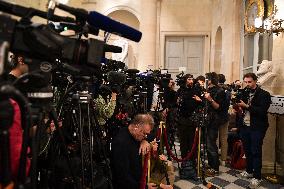 Presser after the motions of censure at the National Assembly in Paris FA