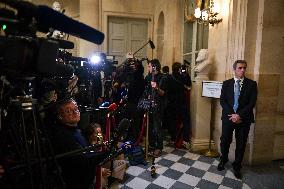 Presser after the motions of censure at the National Assembly in Paris FA