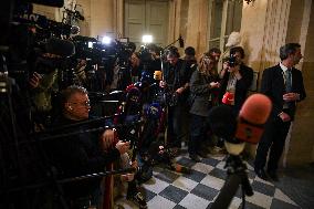 Presser after the motions of censure at the National Assembly in Paris FA