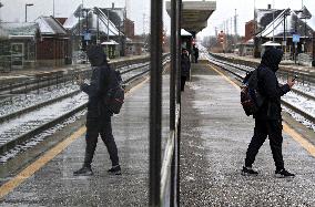 Daily Life In Downtown Brampton, Ontario, Canada, On December 4, 2024.