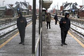 Daily Life In Downtown Brampton, Ontario, Canada, On December 4, 2024.