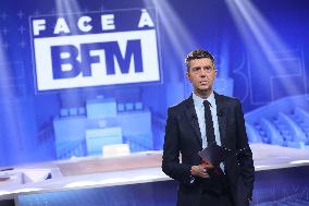 Exclusive - Face a BFM TV Show- Paris