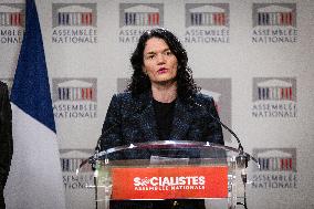 Press Conference Of The Socialistes Et Apparentés Group At The National Assembly, In Paris