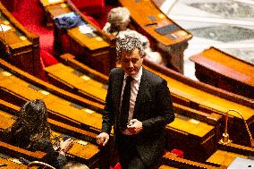 Examination Of The Report On The 2024 End-of-Year Finance Bill, At The National Assembly, In Paris