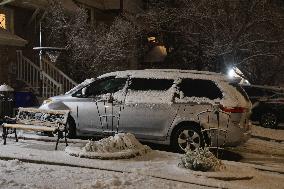 First Significant Snowfall Of The Season In Toronto, Canada