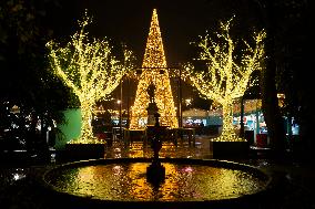 Christmas lights illuminate Vigo - Spain