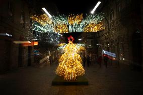 Christmas lights illuminate Vigo - Spain