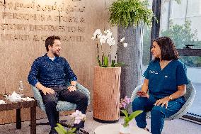 Prince Al Hussein and Princess Rajwa at Speech Therapy Centre - Amman