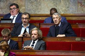 Session of no-confidence votes at the National Assembly - Paris