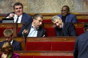 Session of no-confidence votes at the National Assembly - Paris