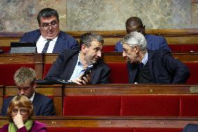 Session of no-confidence votes at the National Assembly - Paris