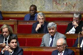 Session of no-confidence votes at the National Assembly - Paris