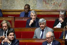 Session of no-confidence votes at the National Assembly - Paris